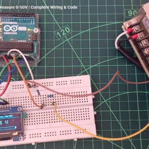 Arduino DC Voltmeter with OLED | Measure 0-50V | Complete Wiring & Code